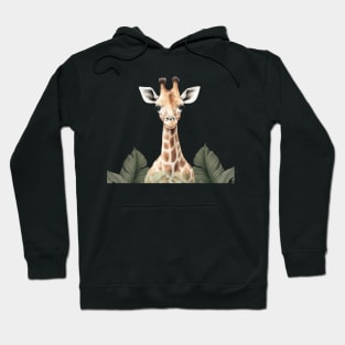 Jungle Animals Giraffe Nursery Art Hoodie